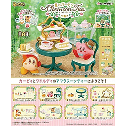 (DISPONIBLE A PEDIDO) RE-MENT Mini figuras Afternoon Tea Kirby (set)
