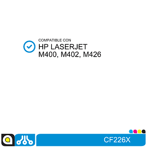 Toner CF226X Compatible con:  HP Laserjet M400, M402, M426