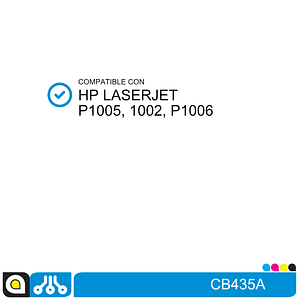 Toner CB435A Compatible con:  HP Laserjet P1005, 1002, P1006