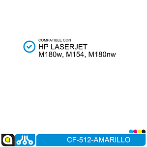 Toner CF512A Compatible con: HP Laserjet M180w , M154, M180nw