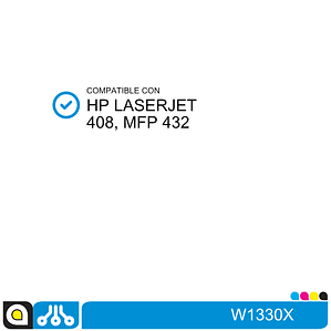 Toner W1330X Compatible con:  HP Laserjet 408 , MFP 432
