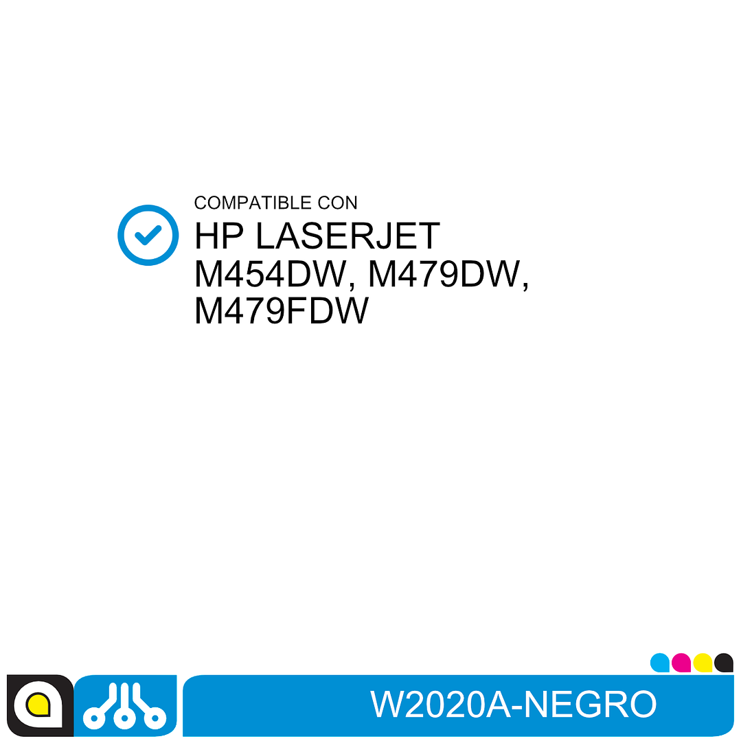 Toner W2020A Compatible con:  HP Color Laserjet PRO M454DW , M479DW , M479FDW 2