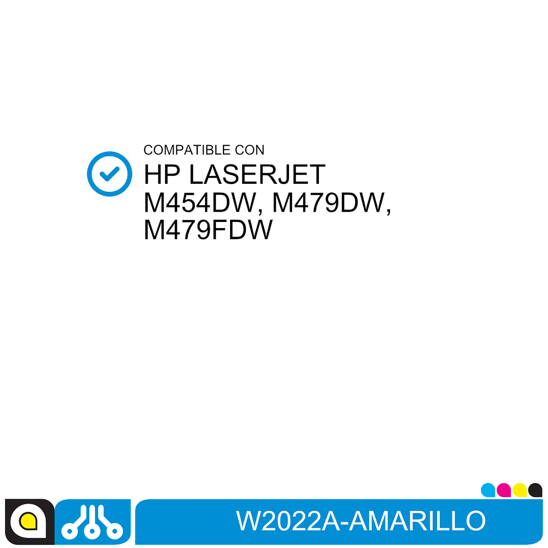 Toner Amarillo W2022A Compatible con:  HP Color Laserjet PRO M454DW , M479DW , M479FDW 2