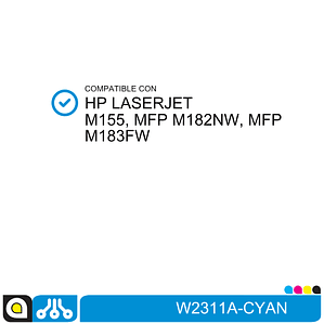 Toner W2311A Compatible con:  HP Color Laserjet PRO M155 , MFP M182NW , MFP M183FW