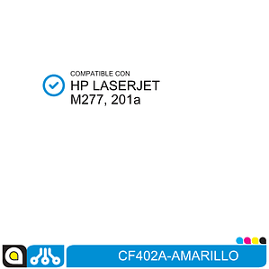Toner CF402A Compatible con:  HP Laserjet M277, 201a
