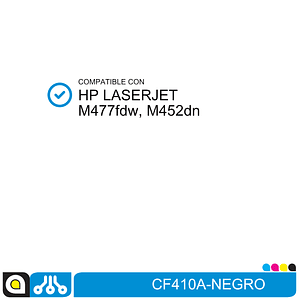 Toner CF410A Compatible con:  HP Laserjet M477fdw, M452dn