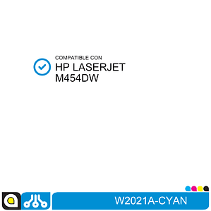 Toner Cyan W2021A Compatible con HP Color Laserjet PRO M454DW