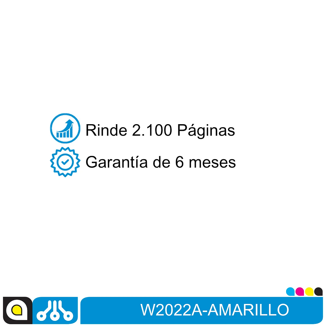 Toner Amarillo W2022A Compatible con:  HP Color Laserjet PRO M454DW , M479DW , M479FDW 5
