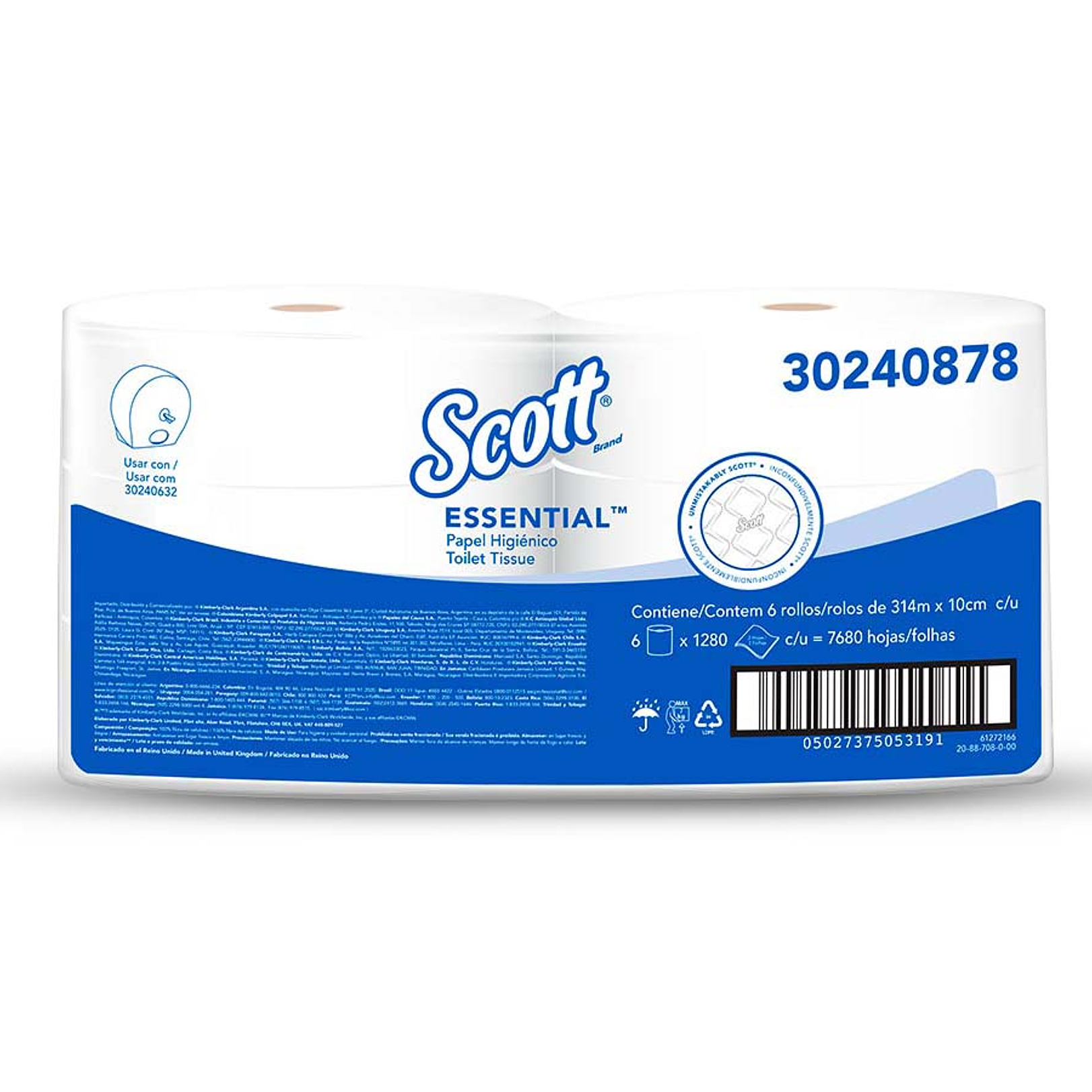 PAPEL HIGIENICO SCOTT FLUJO CENTRAL  6x320 MTS 1