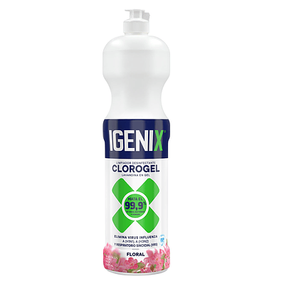 LIMPIADOR DESINFECTANTE GEL IGENIX FLORAL 900 ML X 1 UN