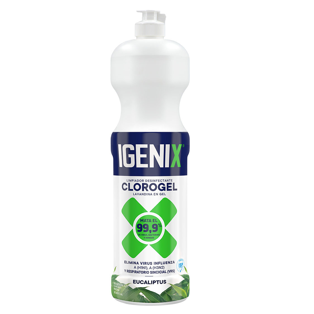 LIMPIADOR DESINFECTANTE GEL IGENIX EUCALIPTUS 900 ML X 1 UN 1