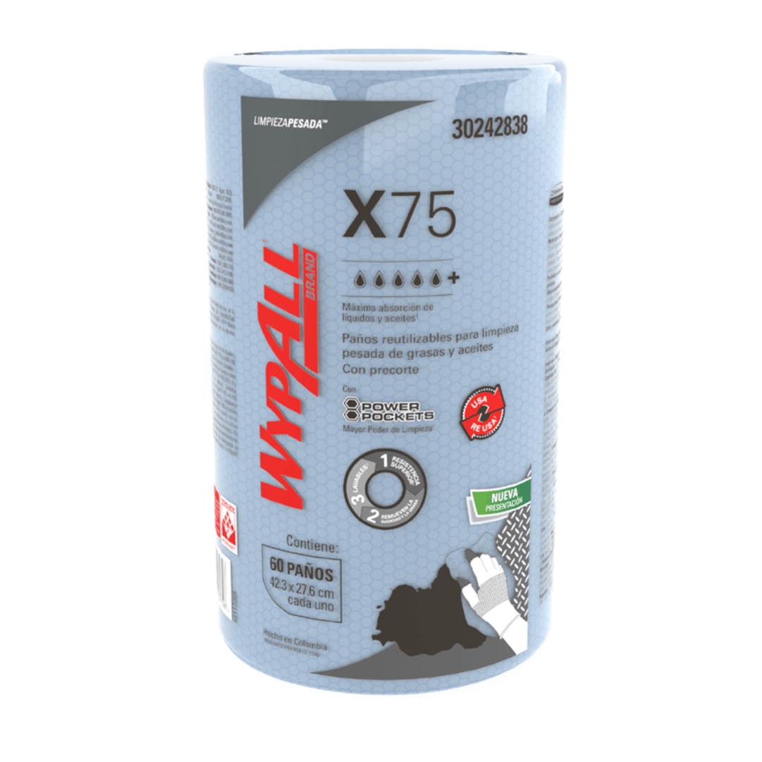 TOALLA INDUSTRIAL WYPALL X-75 60 HJ X 1 UN 1