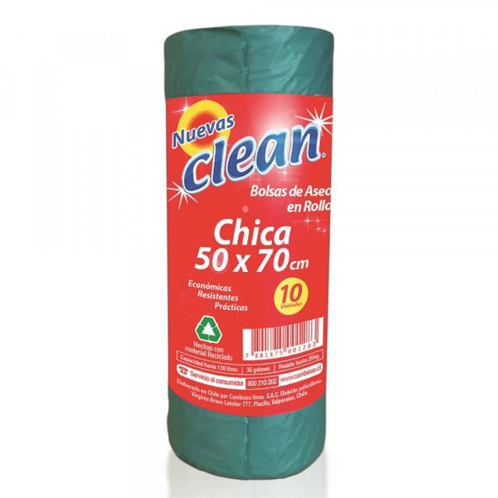 BOLSA BASURA 50 X 70 X  ROLLO X 10 UND CLEAN  1