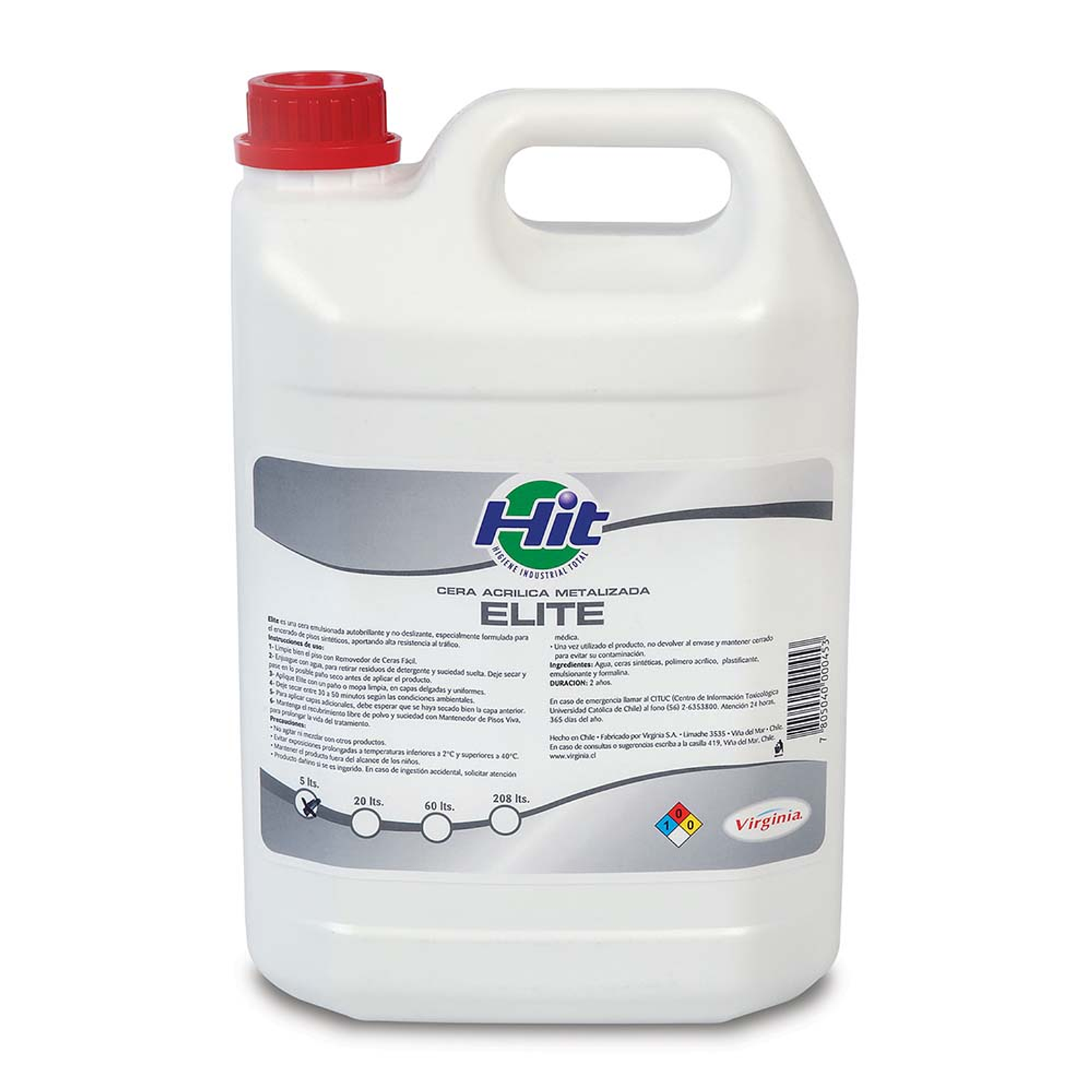 CERA ACRILICA ELITE VIRGINIA 5 LT X 1 UN 1