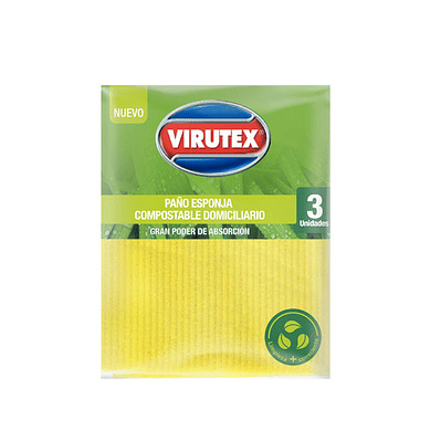 PANO CELULOSA SPONGI COMPOSTABLE X 3 UN