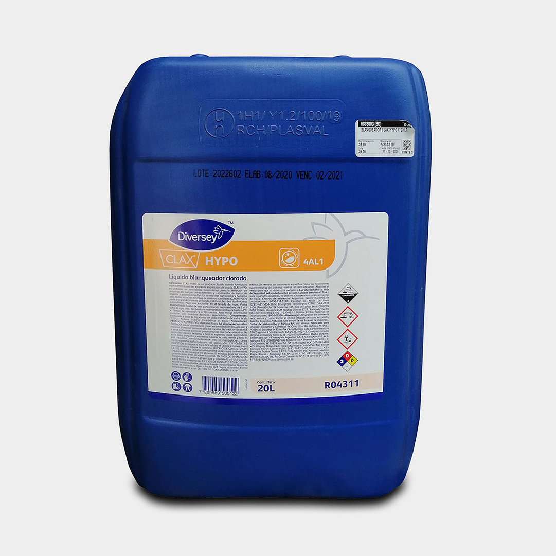 BLANQUEADOR CLAX HYPO 20 LT X 1 UN 1