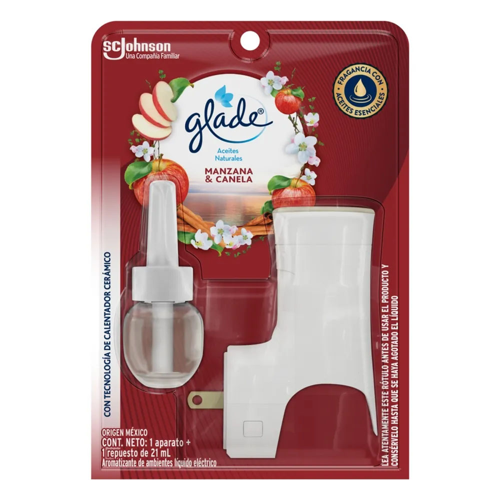  DESODORANTE GLADE MANZ-CANE DISPENSADOR + RESPUESTO  21 ML 1