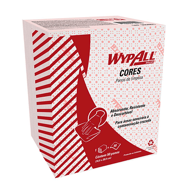 PANO INDUSTRIAL WYPALL X-50 INTERFOLIADO ROJO 50 HJ X 1 UN