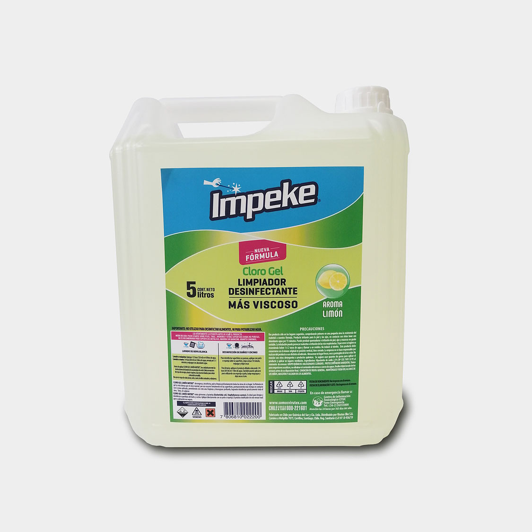CLORO GEL IMPEKE LIMON 5 LT X 1 UN 1