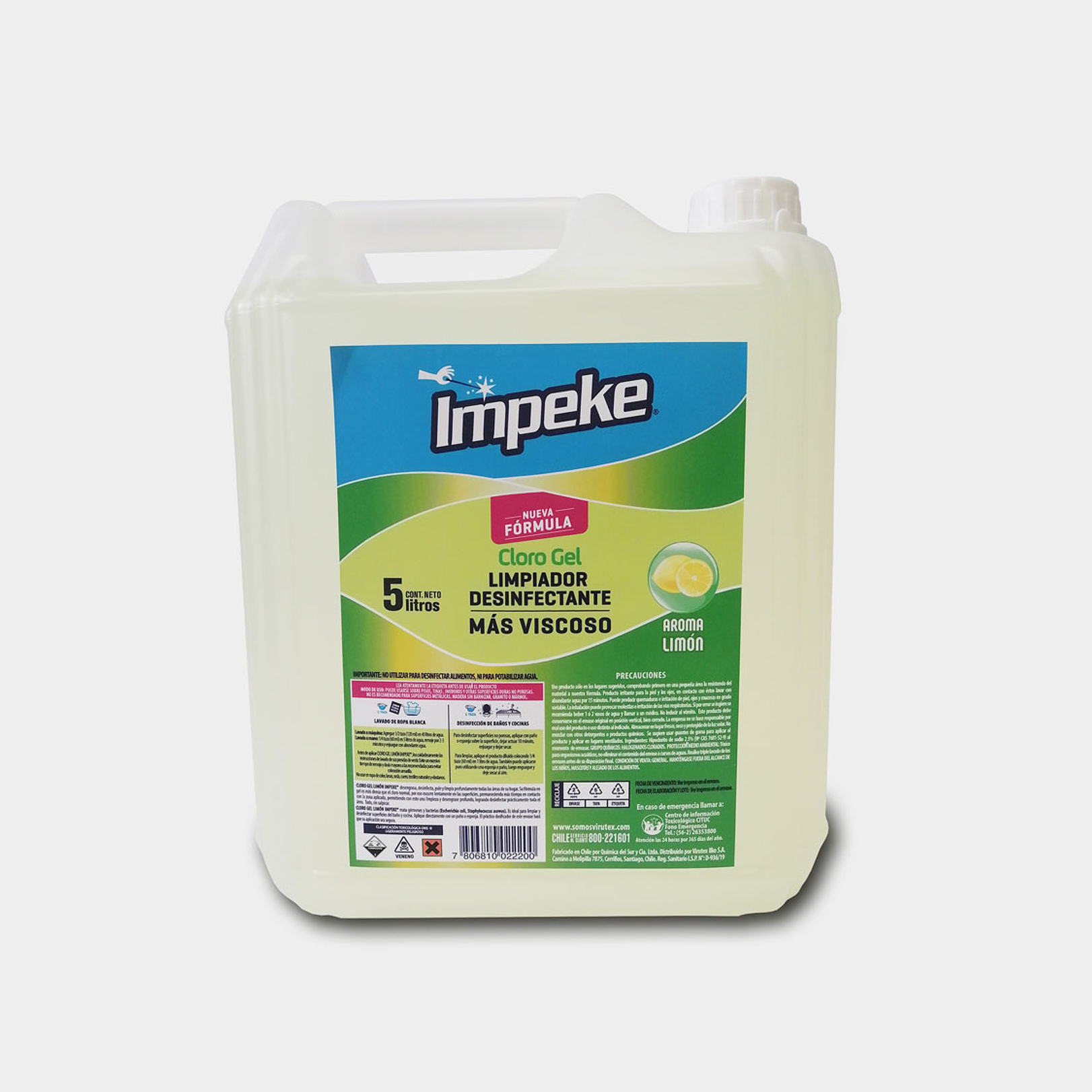 CLORO GEL IMPEKE LIMON 5 LT X 1 UN 1
