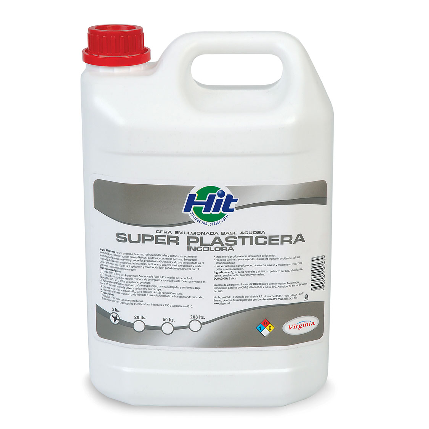 CERA SUPER PLASTICERA INCOLORA VIRGINIA 5 LT X 1 UN 1