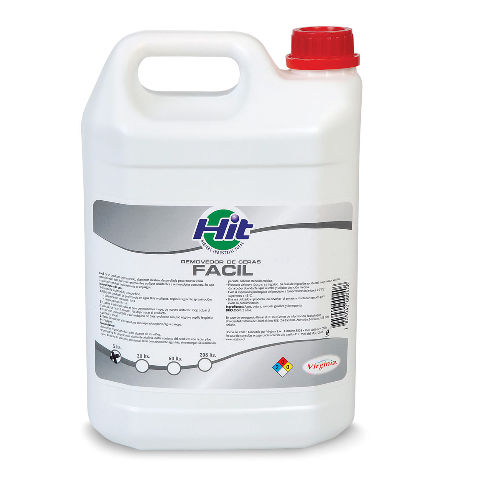 REMOVEDOR DE CERAS FACIL VIRGINIA 5 LT X 1 UN 1