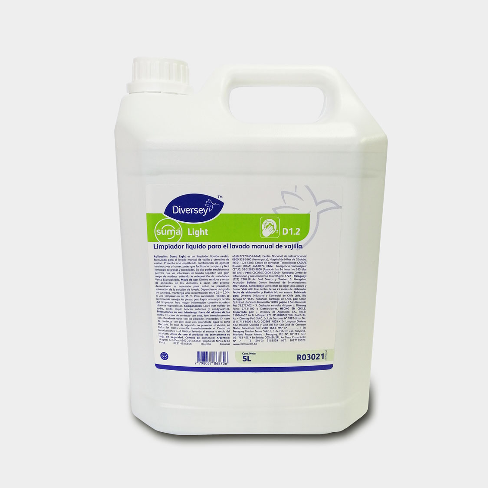 LIMPIADOR LIQUIDO LAVADO MANUAL VAJILLA SUMA LIGHT 5 LT 1