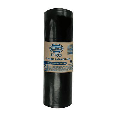 BOLSA BASURA ROLLO VTX-PRO 100 X 120 X 60 MC X 5 UN