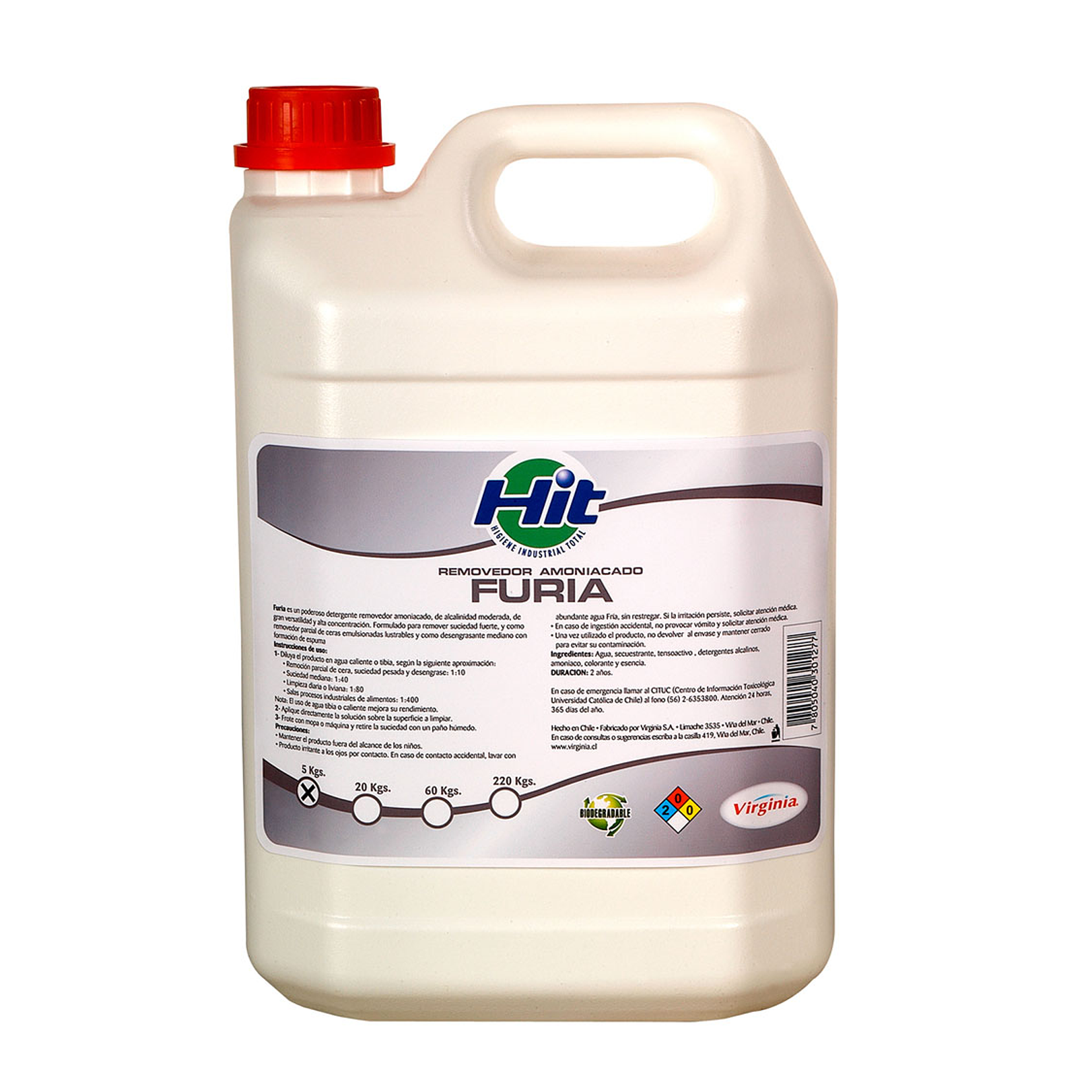 REMOVEDOR FURIA HIT 5 KG X 1 UN 1