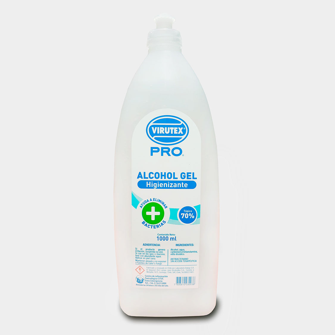 ALCOHOL GEL VIRUTEX PRO 1.000 ML X 1 UN 1