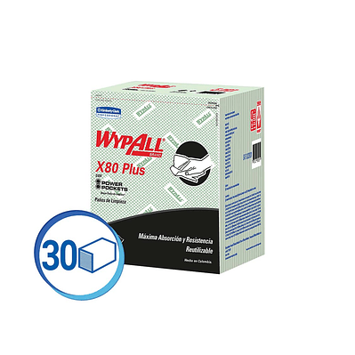 PANO INDUSTRIAL WYPALL X-80 INFOLD VERDE X 30 UN