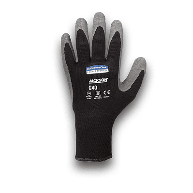 GUANTE LATEX JACK SAFETY G40 GRIS T/8 X 12 PR