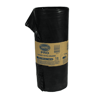 BOLSA BASURA EXTRA GRANDE 80 X 120 140 LT 10 UN
