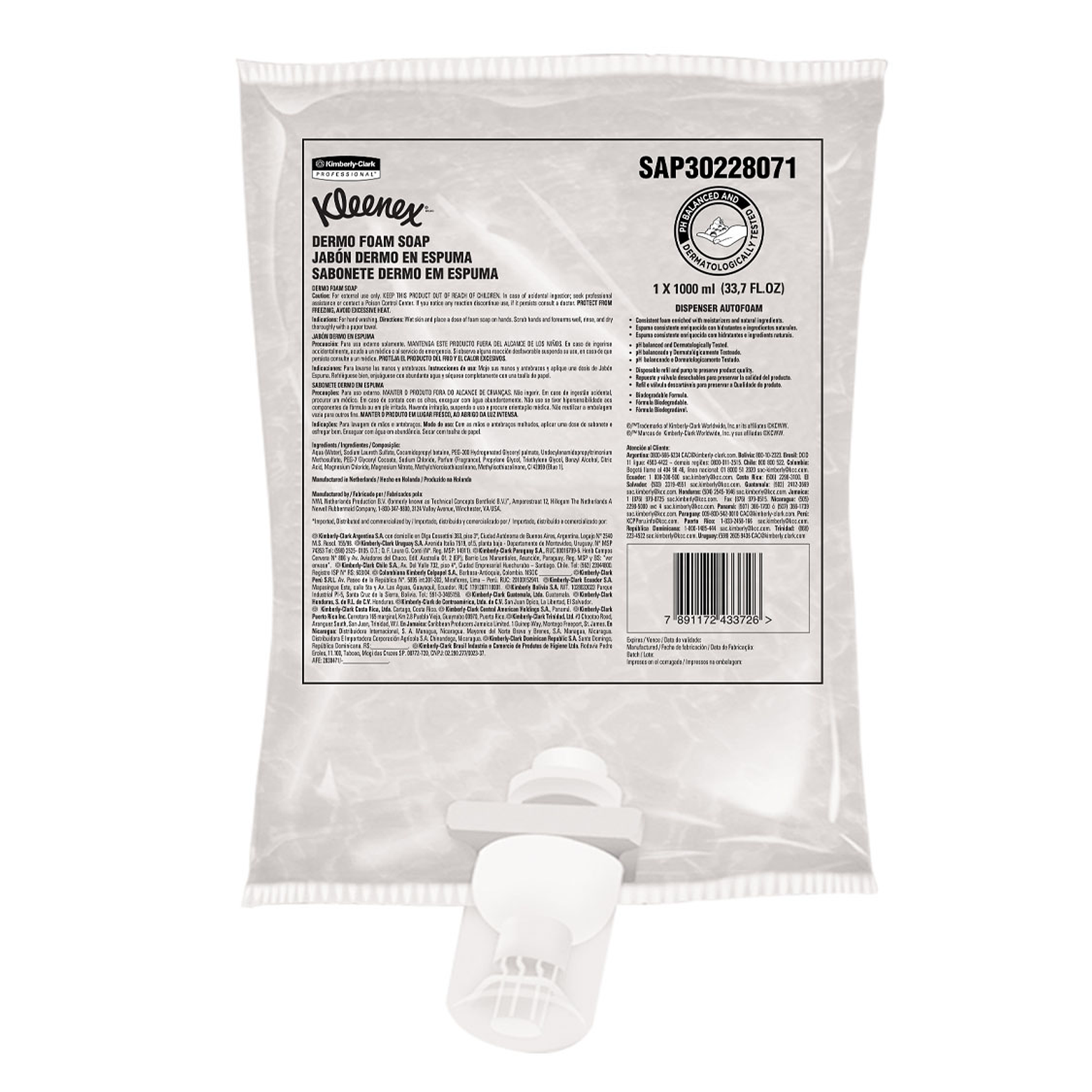 JABON DERMO FOAM D/AUTOMATICO 1.000 ML X 1 UN 1