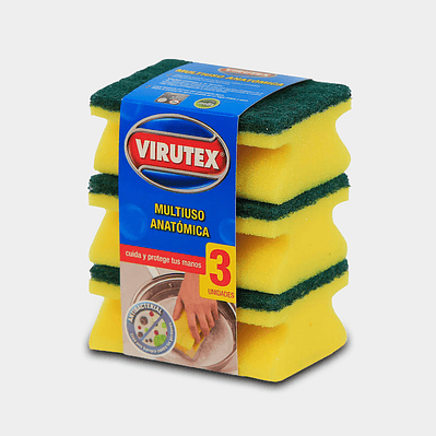 ESPONJA ACANALADA COCINA BONOBRIL X 3 UN
