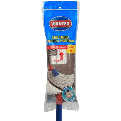 MOPA HUMEDA ALGODON CLASICA C/MANGO VTX X 1 UN