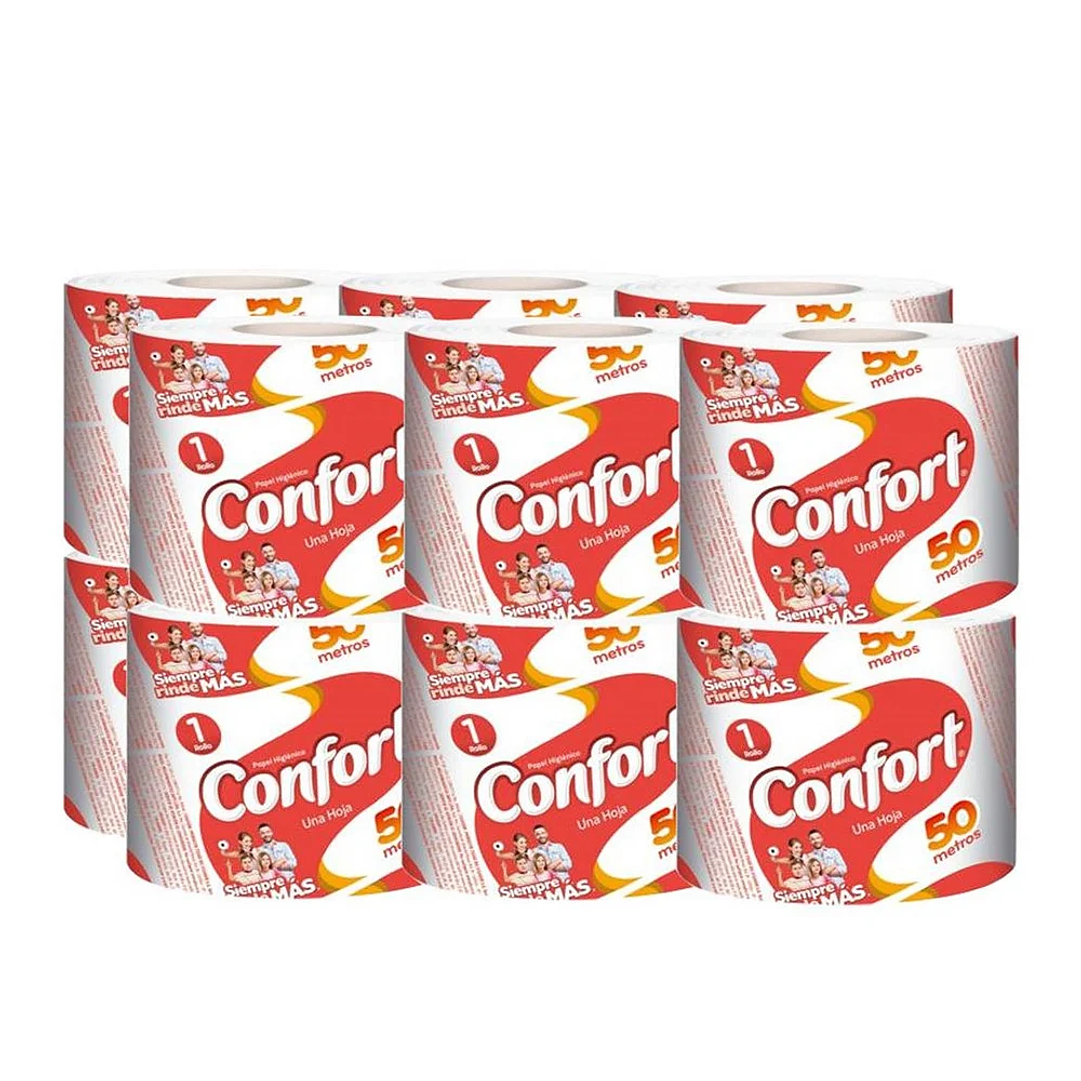 PAPEL HIGIENICO CONFORT S/H 12 X 50 MT 1