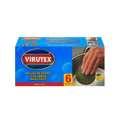 VIRUTILLA OLLAS MAGO PADS S/JABON VTX X 6 UN