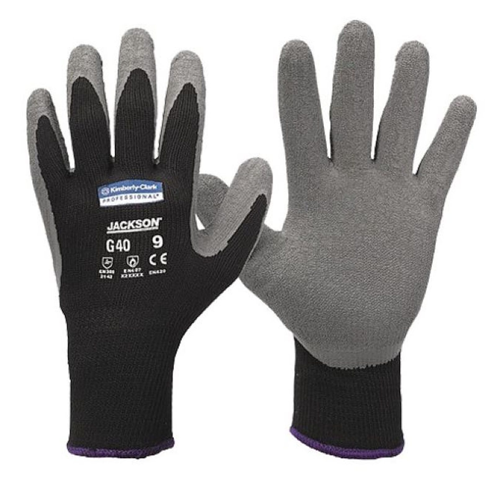 GUANTE LATEX JACK SAFETY G40 GRIS T/7 X 12 PR 1