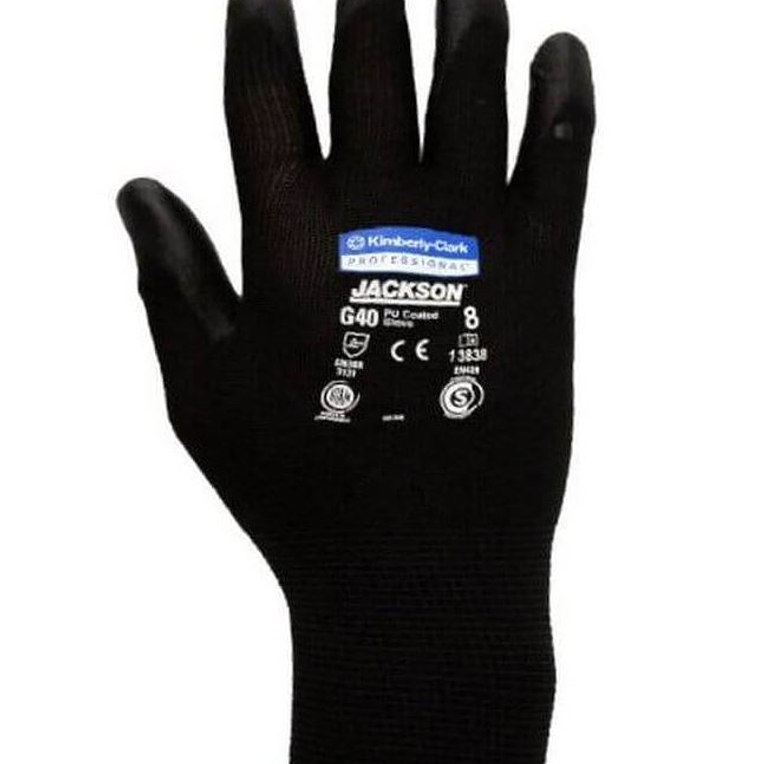 GUANTE POLIURETANO JACK G40 NEGRO T/7 X 12 PR 1