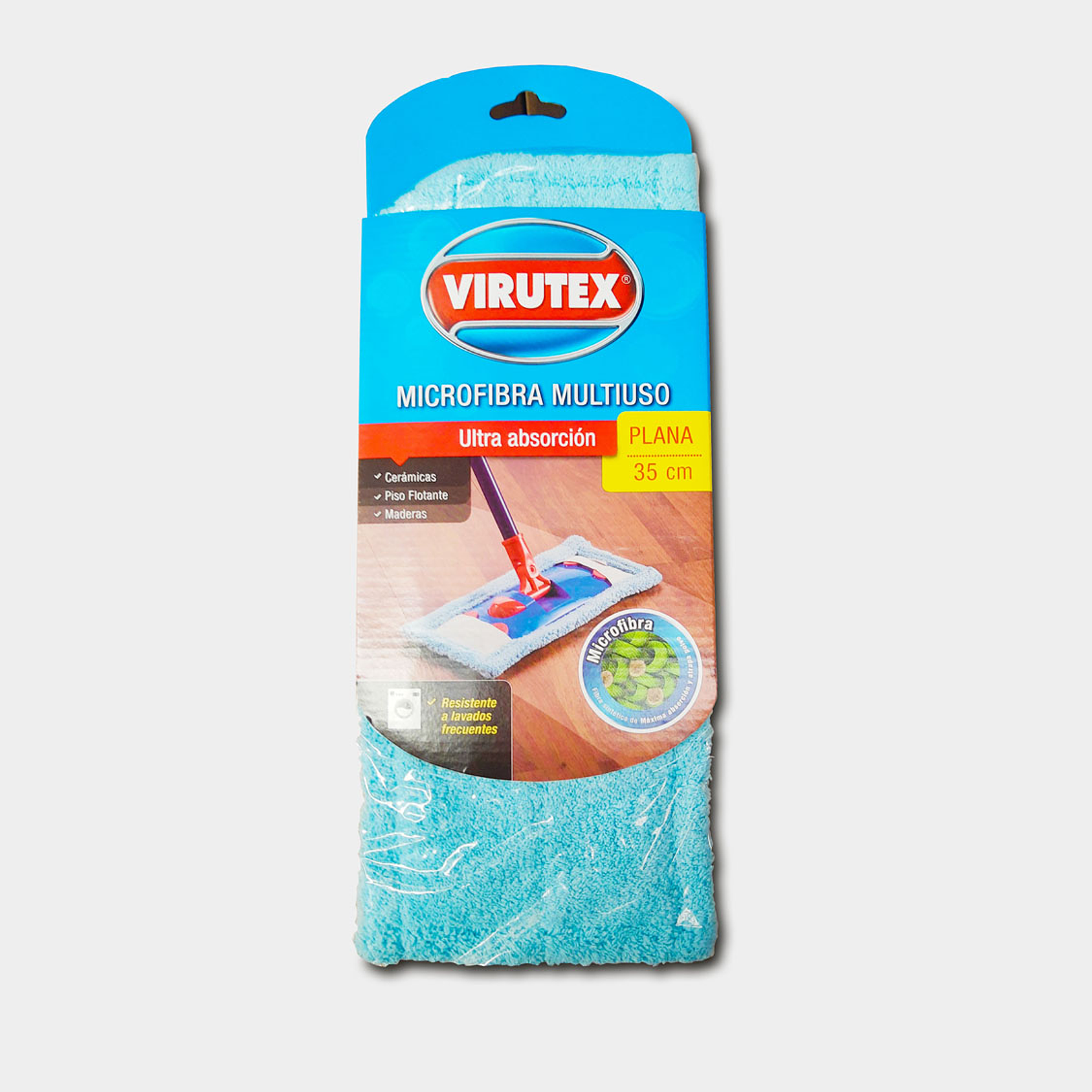 MOPA MICROFIBRA MULTIUSO PLANA C/MANGO 35 CM VTX X 1 UN 1