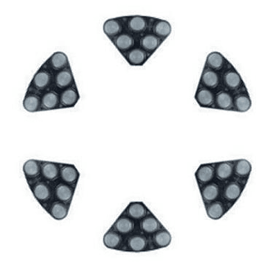 PAD TWISTER HYBRID TOOL NEGRO X 6 UN