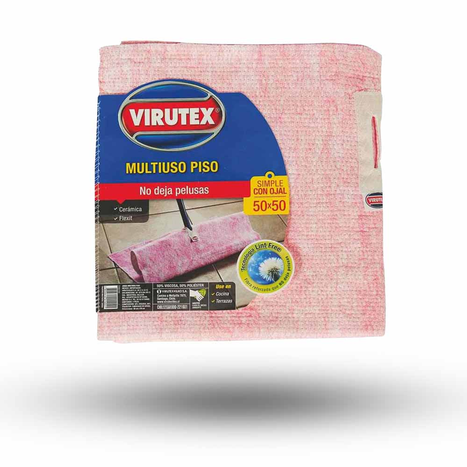 TRAPERO SIMPLE ALGODON C/OJAL 50 X 50 CM VTX-PRO X 1 UN 1