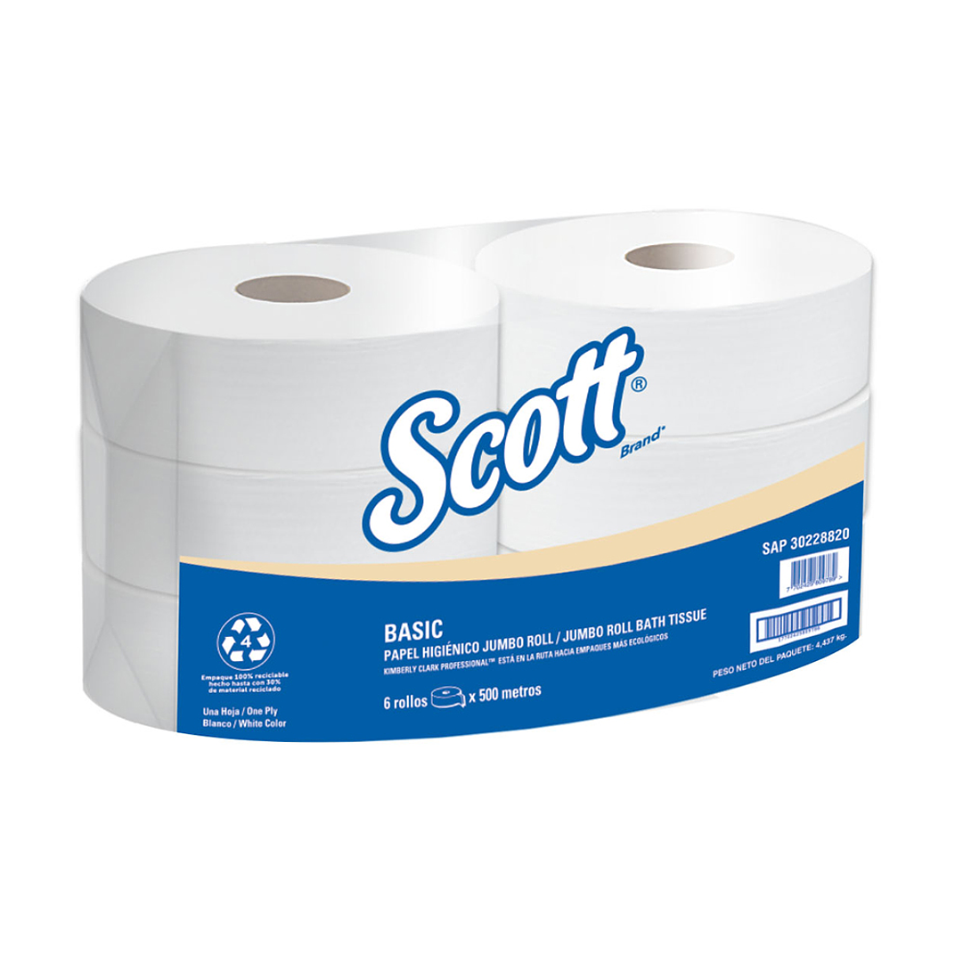 PAPEL HIGIENICO SCOTT JUMBO HS 6 X 500 MT 1