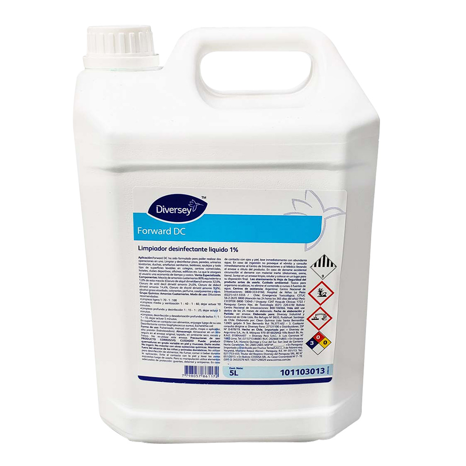 LIMPIADOR DESINFECTANTE FORWARD DC 5 LT X 1 UN 1