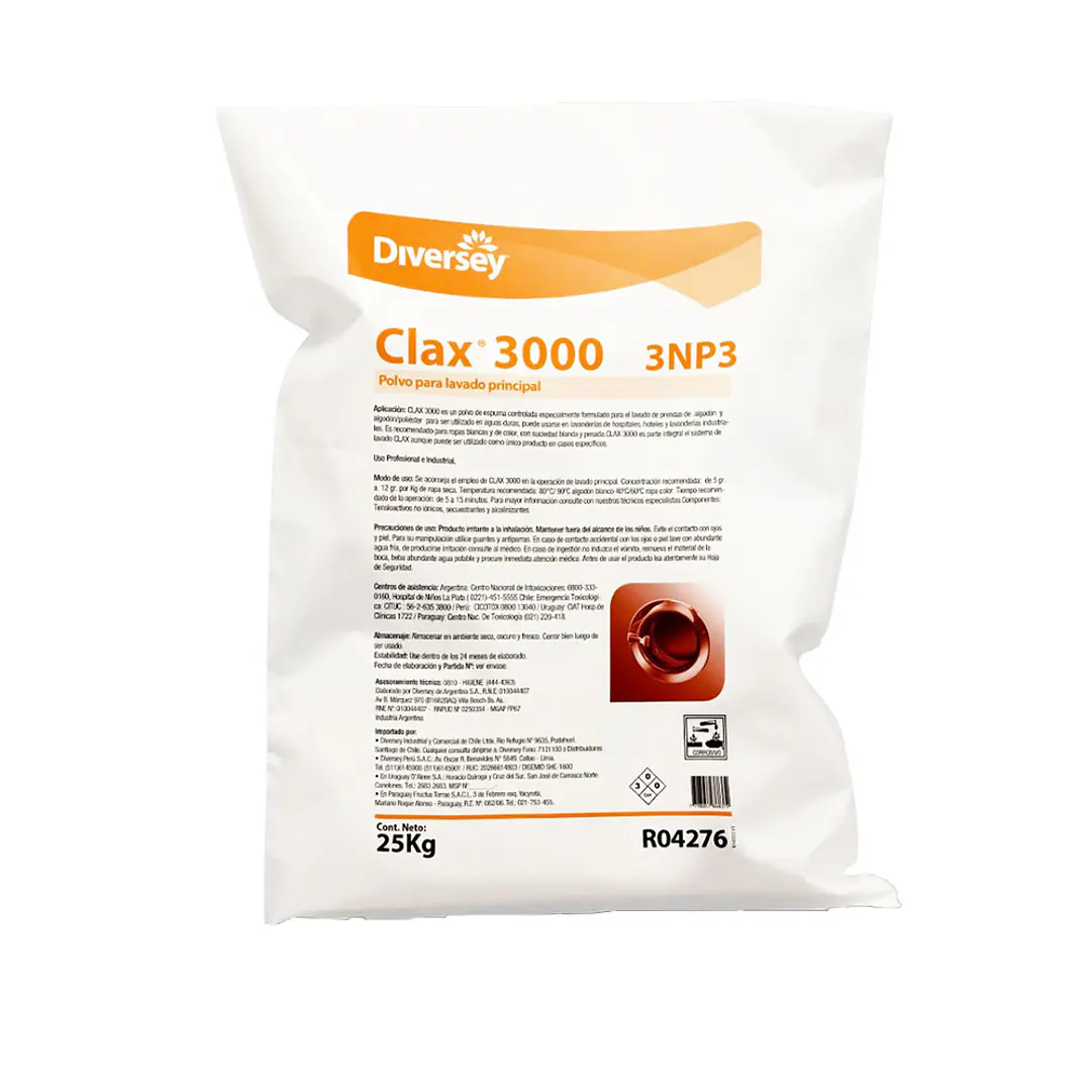 DETERGENTE LAVADO PRINCIPAL CLAX 3.000 25 KG X 1 UN 1