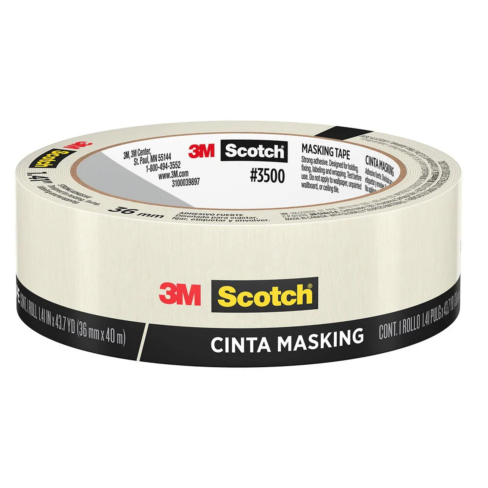 CINTA ADHESIVA MASKING 2210 36 MM X 40 MT X 1 UN 1