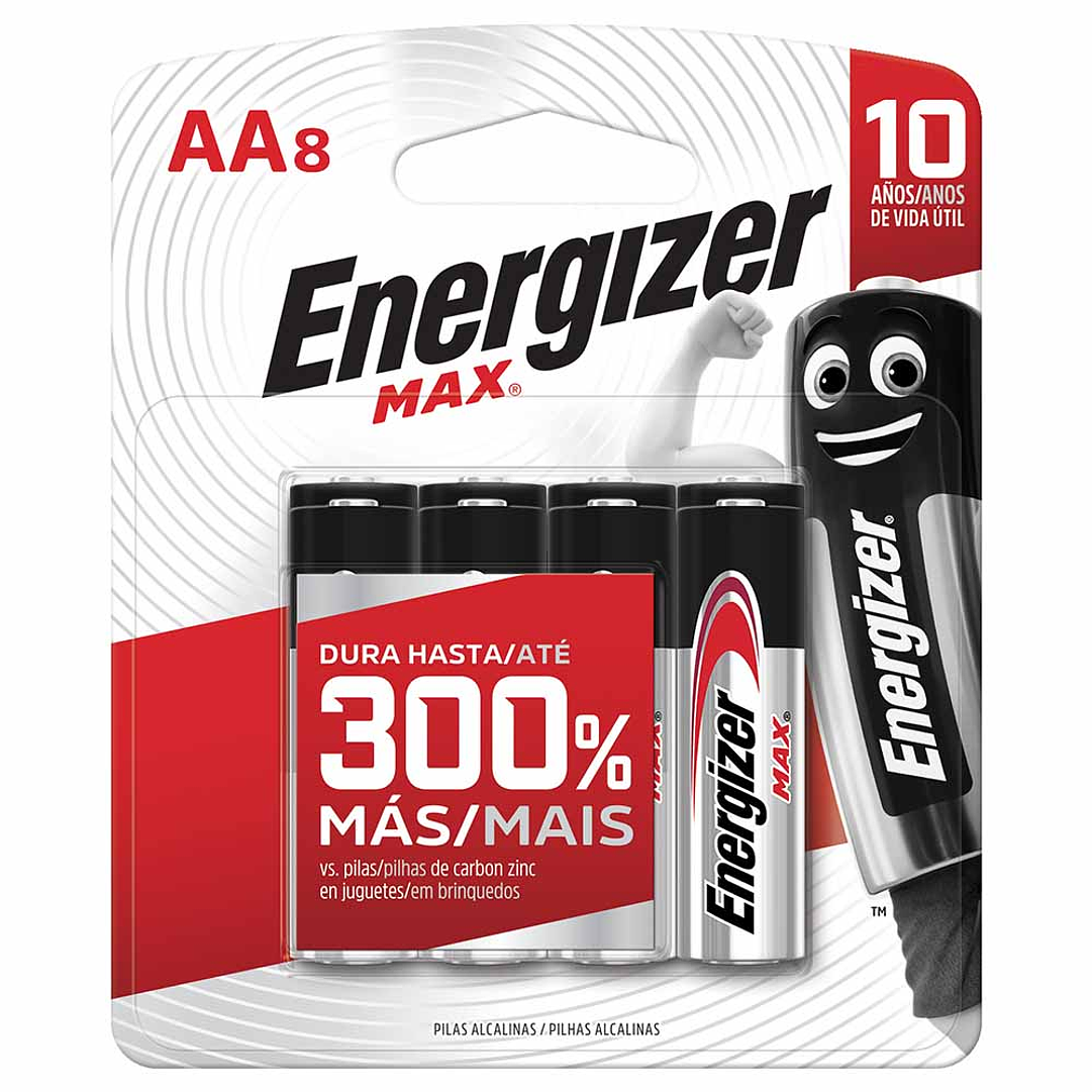 PILA ENERGIZER MAX AA E91BP8 1 X 8 UN 1