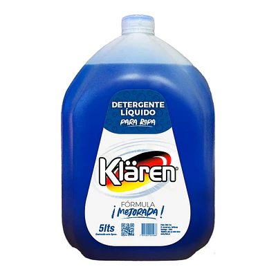DETERGENTE ROPA LIQUIDO KLAREN 5LT X 1