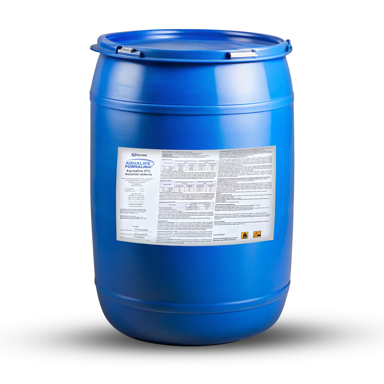 AQUALIFE FORMALINA 37% 208 LT X 1 UN 1